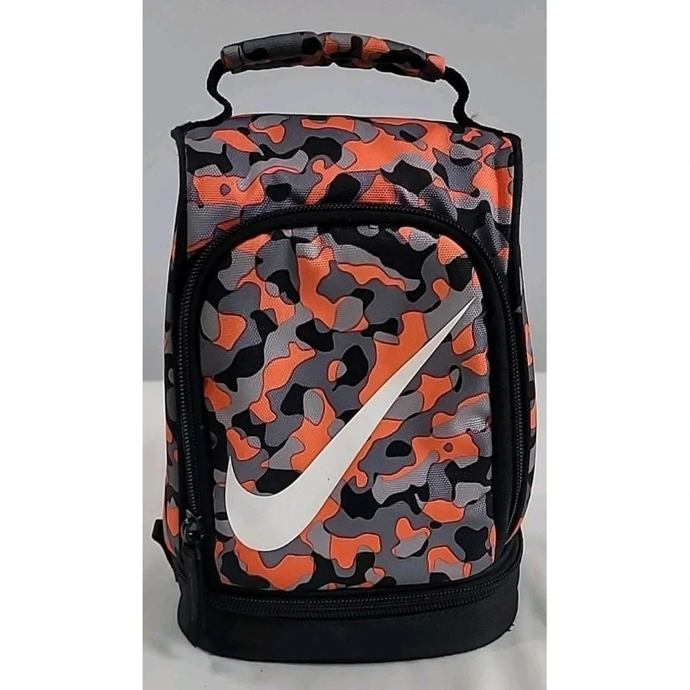NIKE‎ Dome Lunch Box Total Orange Camo, Size S (2546 - NG8 315) tote Bag Zipper